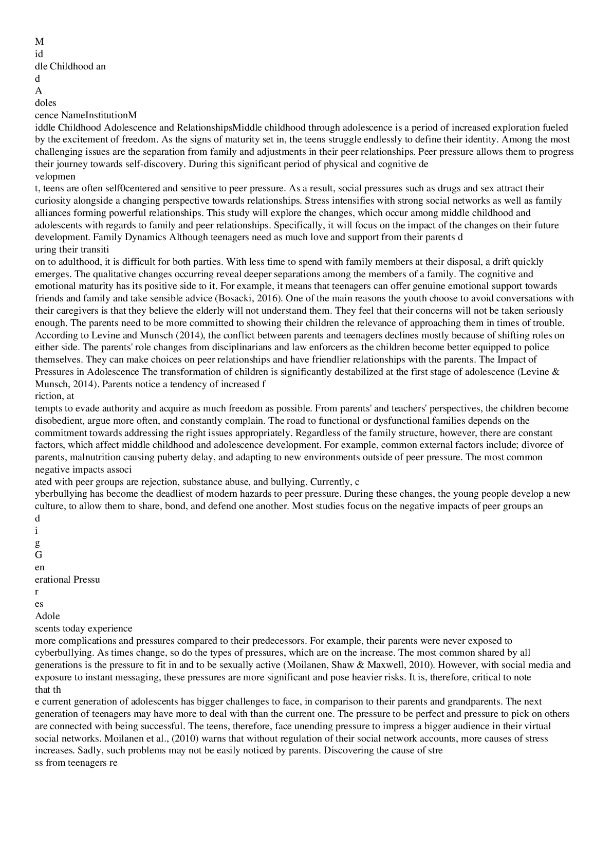 Preview image for Middle Childhood and Adolescence